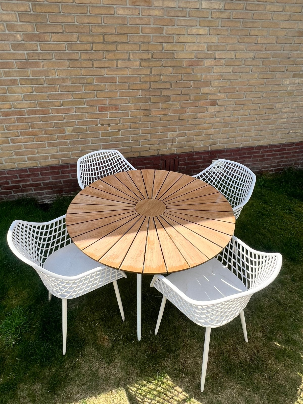 Mooie tuinset, Ophalen, Gebruikt, 4 zitplaatsen, Tuinset