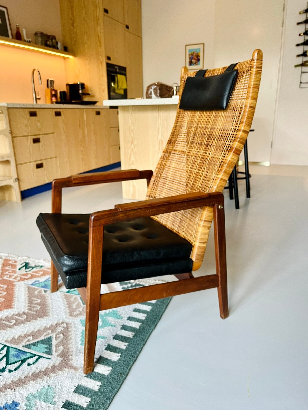 Prachtige P.J. Muntendam fauteuil voor Gebr Jonkers, Ophalen, Gebruikt, 75 tot 100 cm, Hout