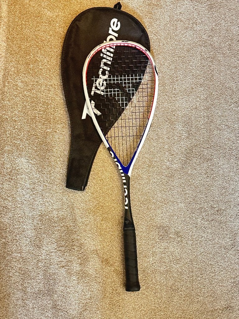 Tecnifibre Carboflex 125 Airshaft, Sport en Fitness, Squash, Ophalen, Zo goed als nieuw, Racket, Met hoes