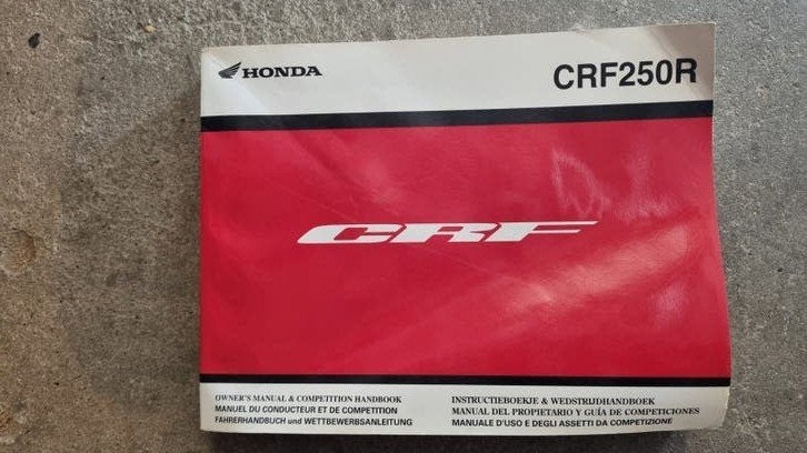 Honda CRF250R Owners Manual & Competition Handbook, Ophalen of Verzenden