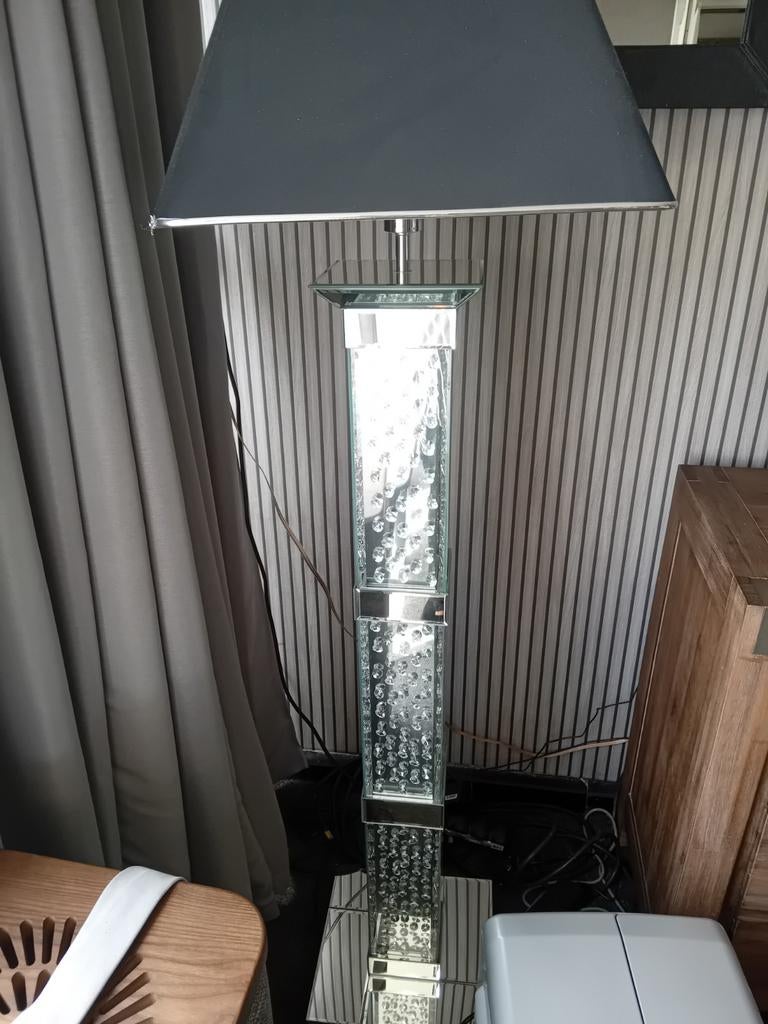 Glas schilderij panter en  mooie  staande lap, Ophalen of Verzenden
