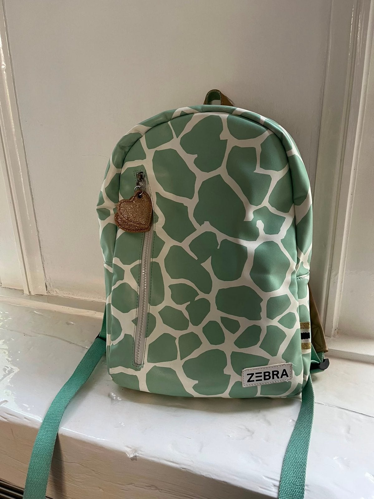Zebra Trends rugzak mintgroen met giraffeprint, Overige merken, 25 tot 40 cm, Ophalen of Verzenden, Zo goed als nieuw