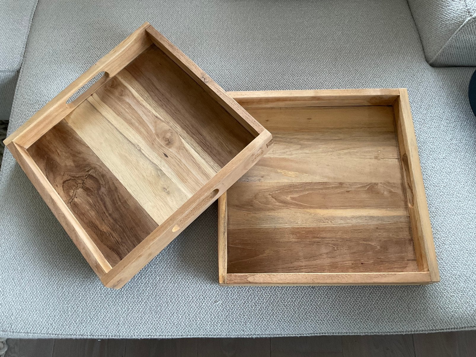 Teakhouten Dienbladen 40x40cm €79,90 Nieuw ! Nu €35,-, Ophalen, Vierkant, Nieuw, Dienblad