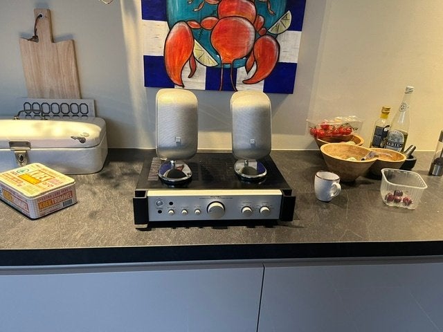 versterker en boxen, Ophalen, Gebruikt, 60 tot 120 watt, Overige merken