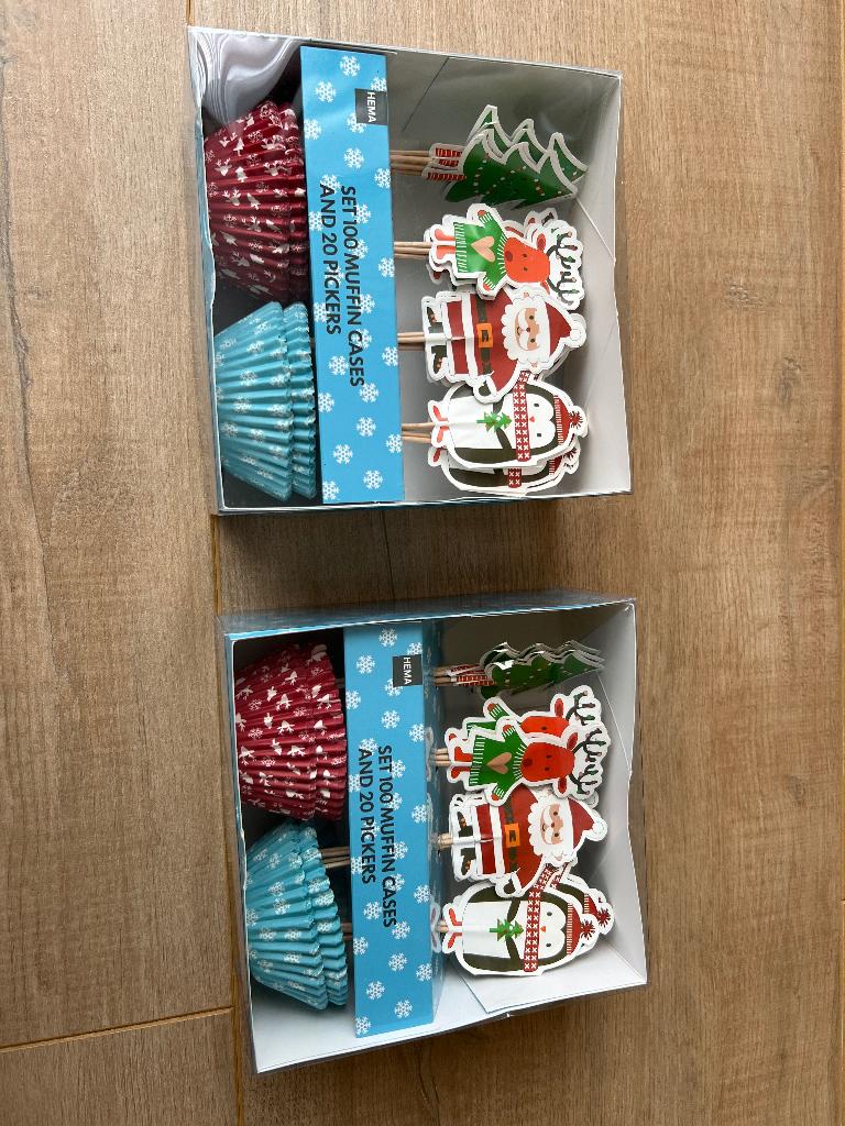 Muffin vormpjes Kerst, Ophalen of Verzenden, Nieuw, Taarten, Bakvorm