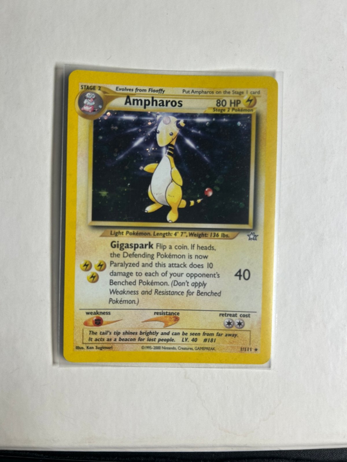 Ampharos (NG 1), Ophalen, Zo goed als nieuw