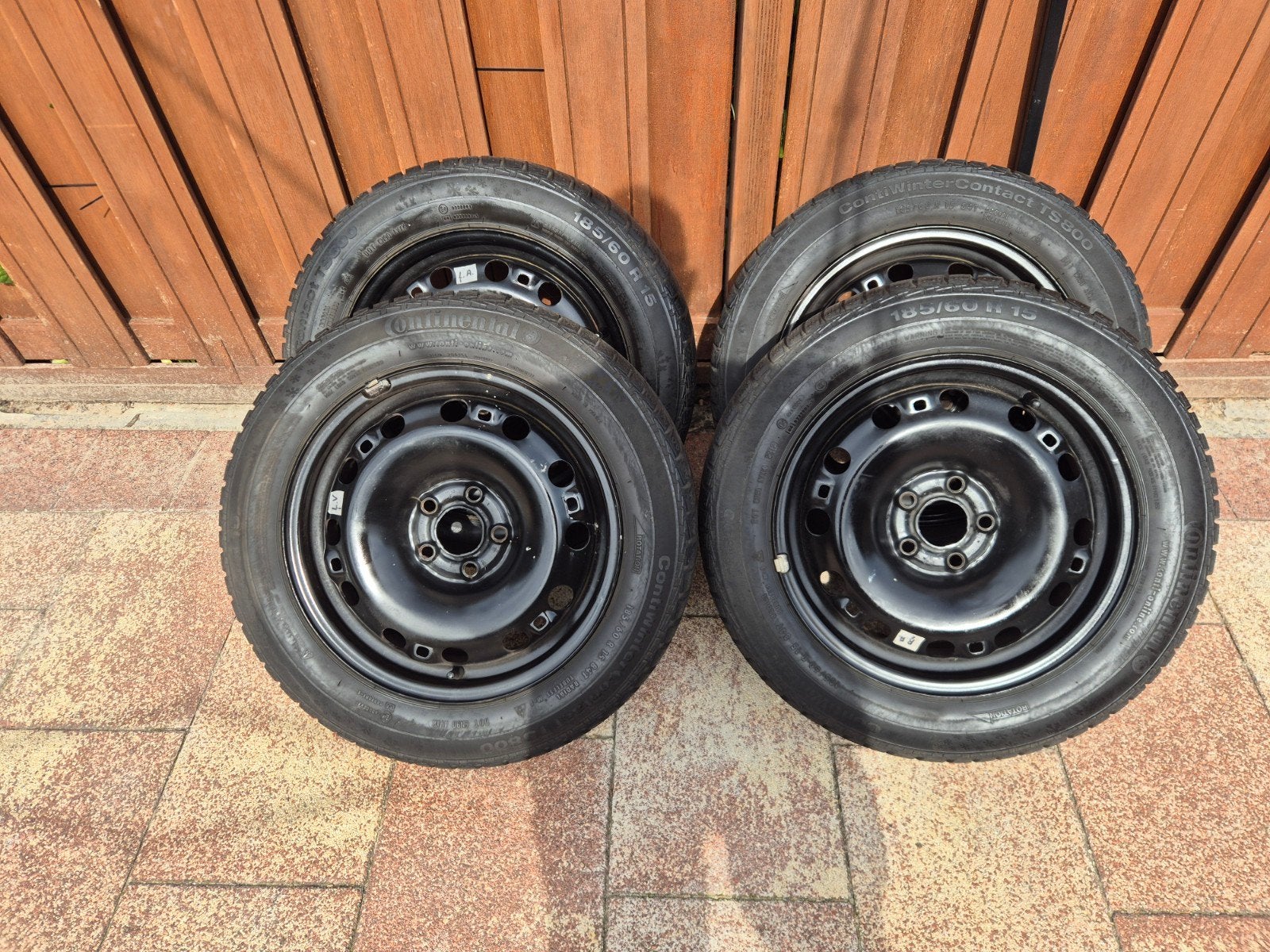 Continental ContiWinterContact TS800 Winterbanden op velg, Ophalen, Gebruikt, 15 inch, Banden en Velgen