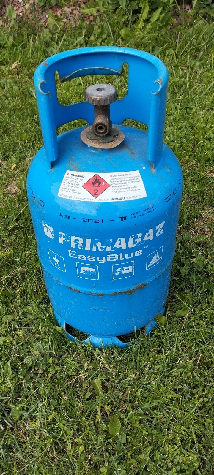 Primagaz EasyBlue 6 kg gasfles (leeg), Caravans en Kamperen, Kampeeraccessoires, Ophalen of Verzenden, Gebruikt