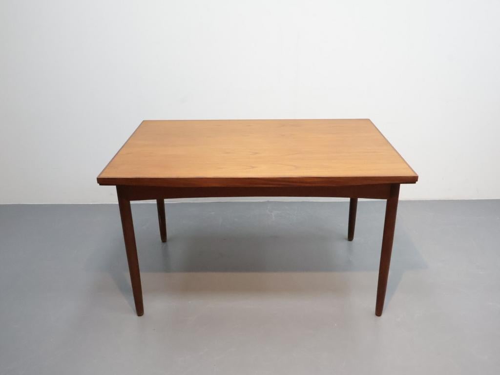 Deense vintage eettafel Teak uitschuifbaar, Ophalen, Gebruikt, 100 tot 150 cm, Deens design, Vintage, Mid-century modern