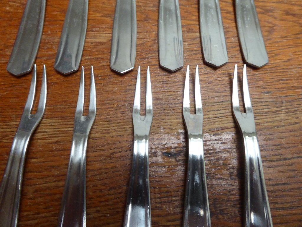 11 vintage slakken vorkjes, Ophalen of Verzenden