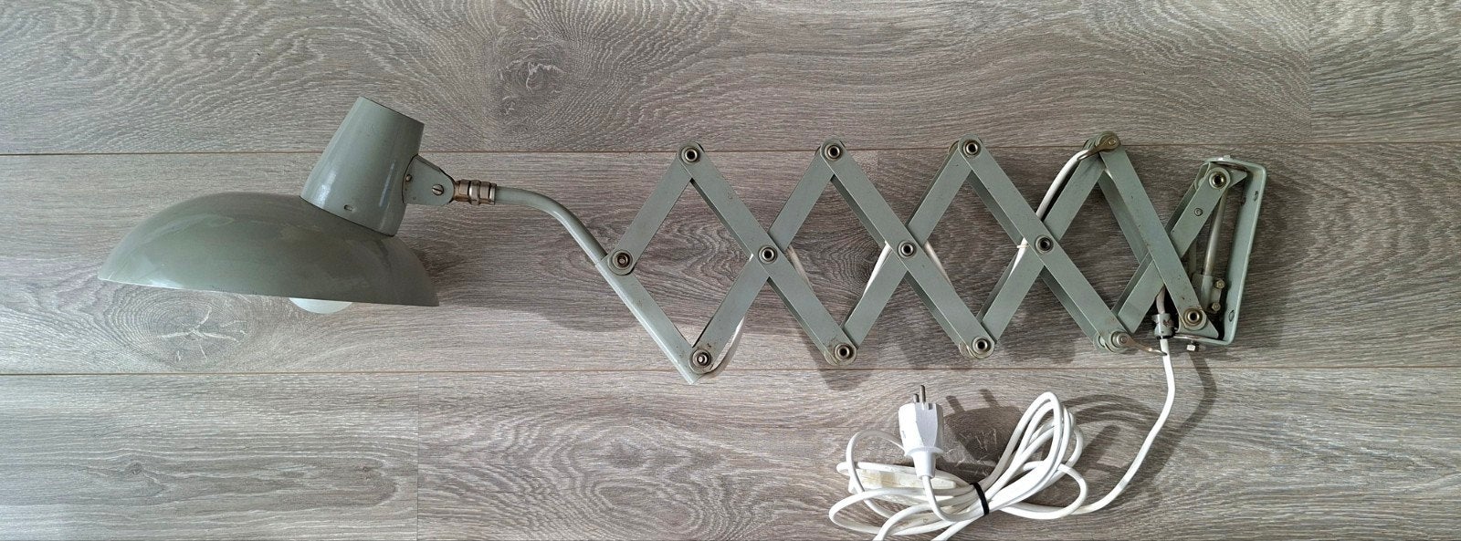 Vintage industriële jaren 50 schaarlamp, Antiek en Kunst, Antiek | Lampen, Ophalen of Verzenden