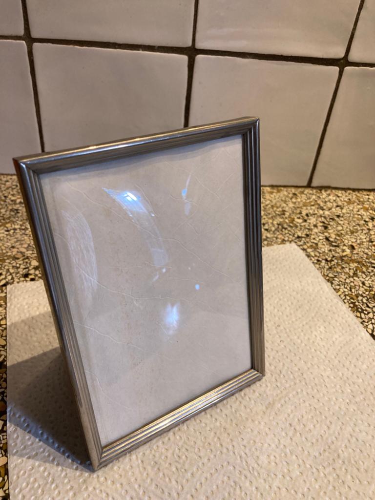 Fotolijstje met bol glas, Ophalen of Verzenden, Zo goed als nieuw