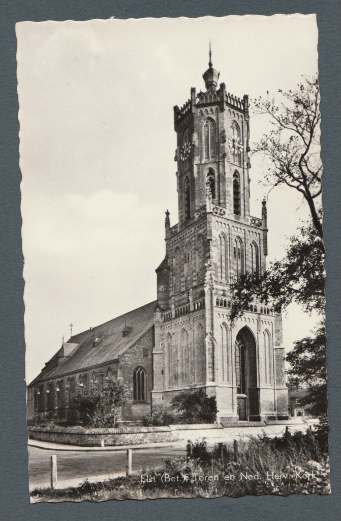 Elst (Betuwe) - Toren en Ned Herv Kerk, Verzamelen, Ophalen of Verzenden, 1960 tot 1980, Ongelopen, Gelderland