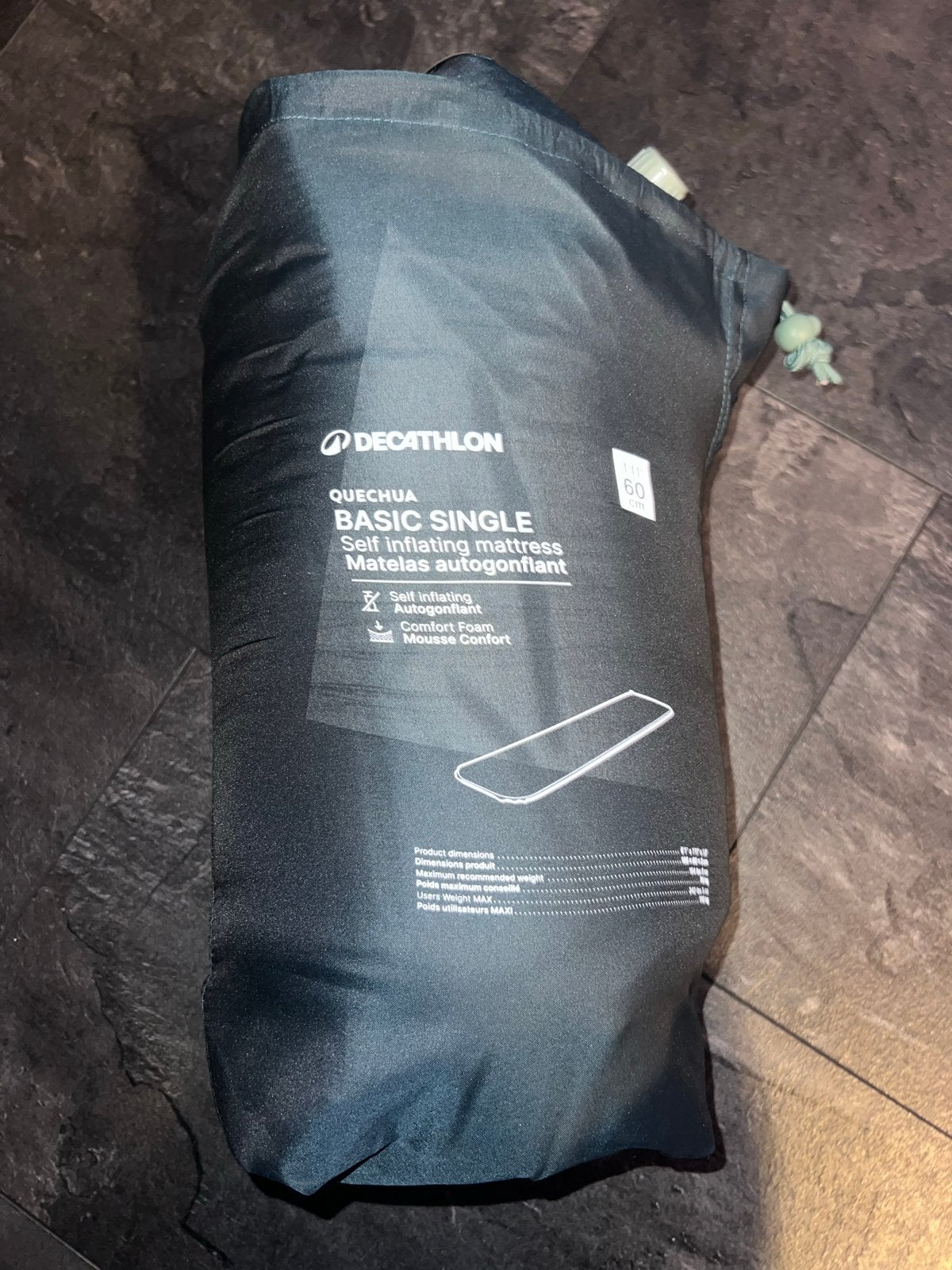 Decathlon Quechua Basic Single zelfopblaasbaar matras, Ophalen of Verzenden, Ingebouwde pomp, Nieuw, 1-persoons