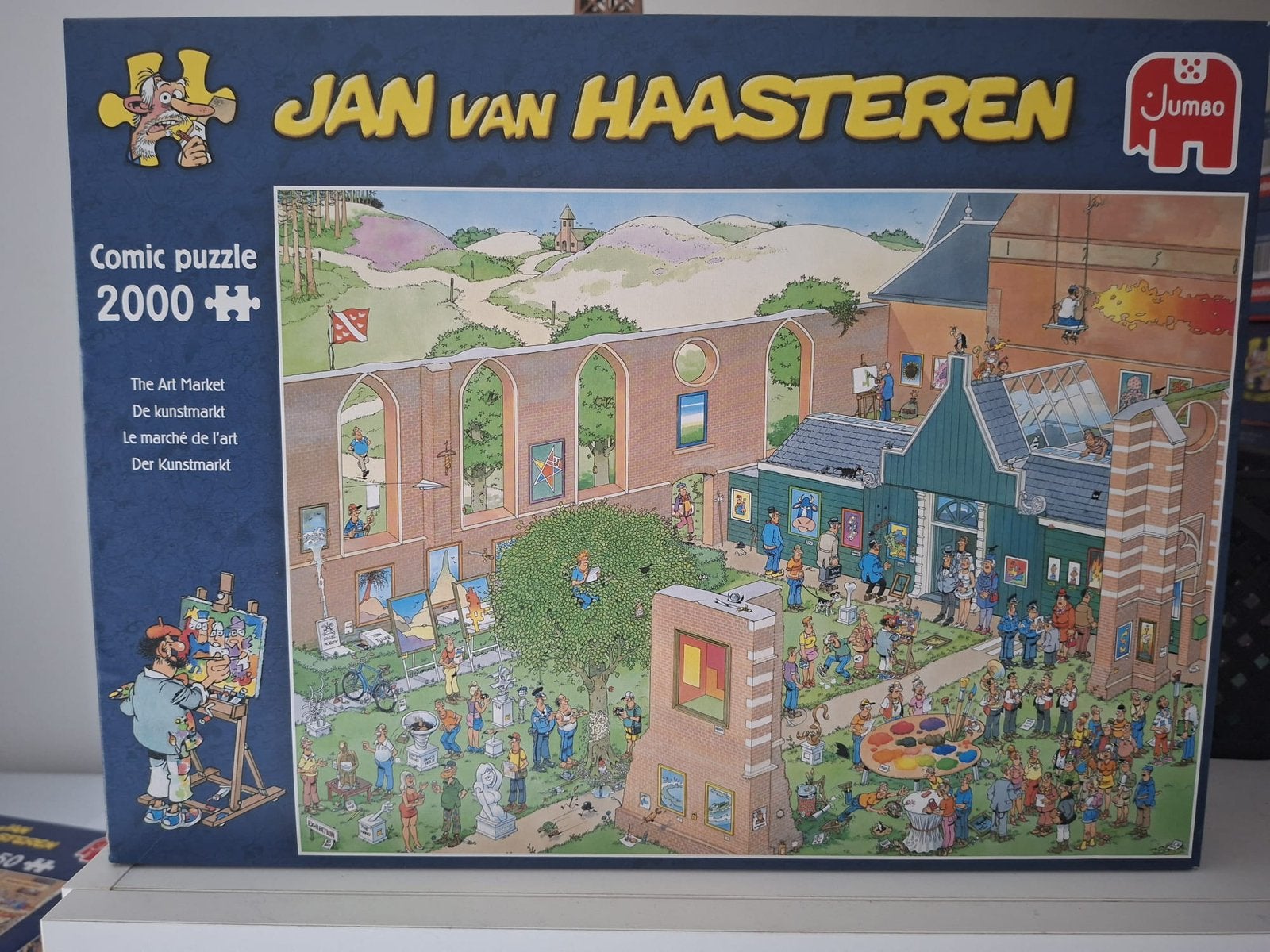 Jan van Haasteren 2000 stukjes kunstmarkt, Hobby en Vrije tijd, Denksport en Puzzels, Ophalen of Verzenden, Meer dan 1500 stukjes