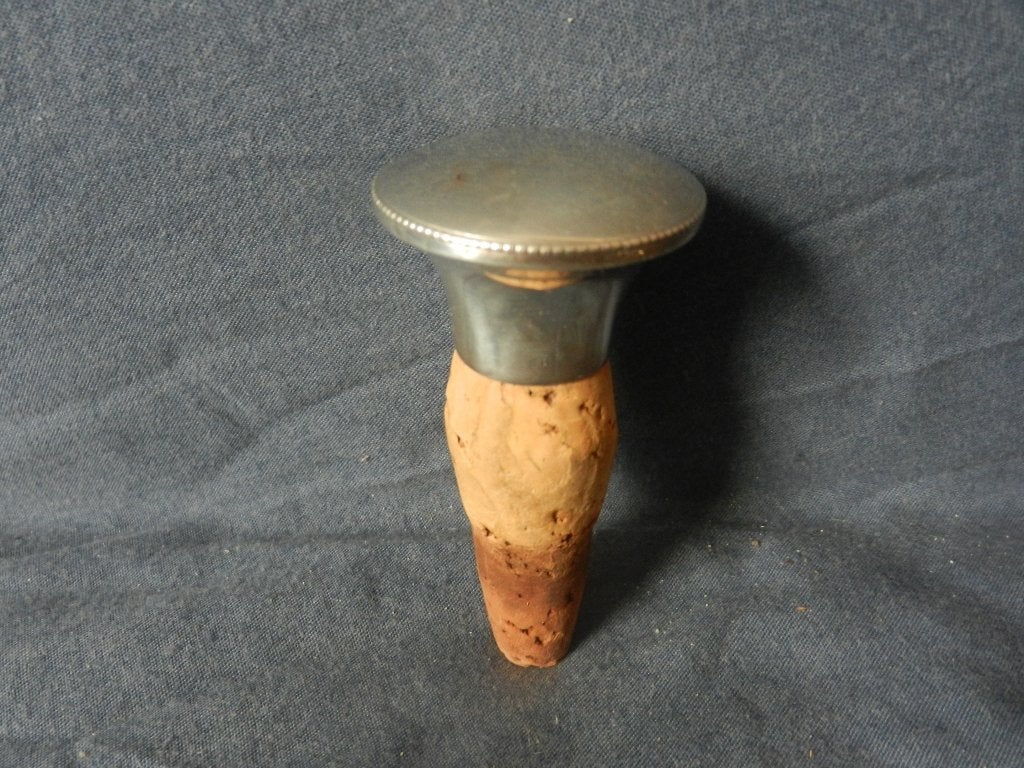 Zilveren flessenstop met parelrand circa 1920-1940, Antiek en Kunst, Antiek | Goud en Zilver, Ophalen of Verzenden, Zilver