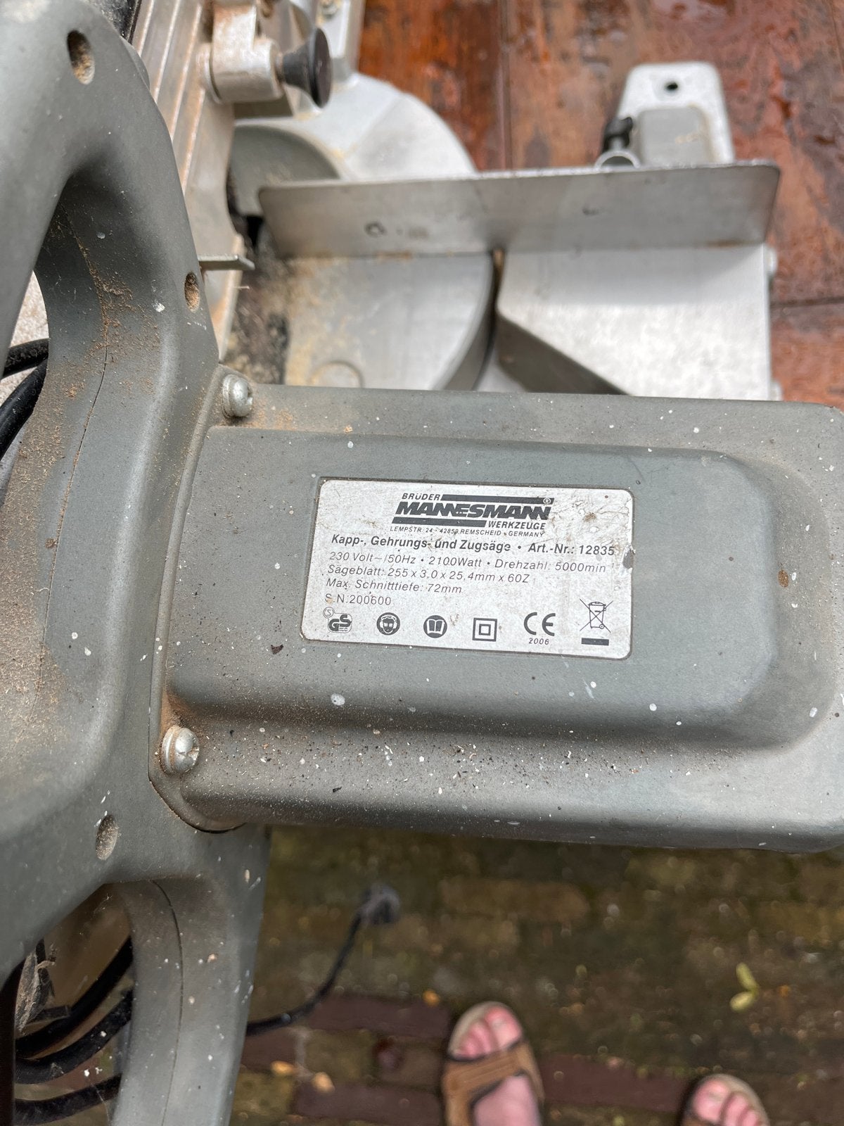 Mannesmann Afkortzaag - 1700W, 72mm zaagdiepte, Ophalen, Gebruikt, 70 mm of meer, Afkortzaag
