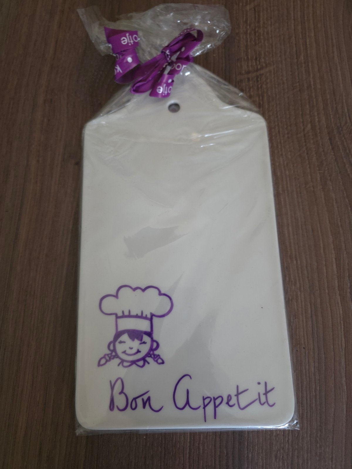 Nieuw Kaasplankje / Serveerplankje 'Bon Appetit', Snij-/serveerplank, Nieuw, Ophalen of Verzenden, Wit