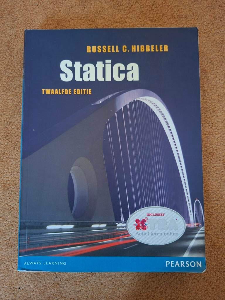 Statica - Russell C. Hibbeler (Twaalfde Editie), Boeken, Ophalen of Verzenden, Zo goed als nieuw, Werktuigbouwkunde, Russell C. Hibbeler