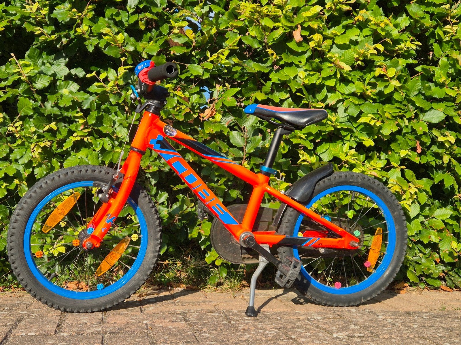 Cube Kinderfiets 16 inch - Oranje/Blauw, Fietsen en Brommers, Fietsen | Kinderfietsjes, Velgrem, Ophalen of Verzenden, Cube, 16 tot 20 inch