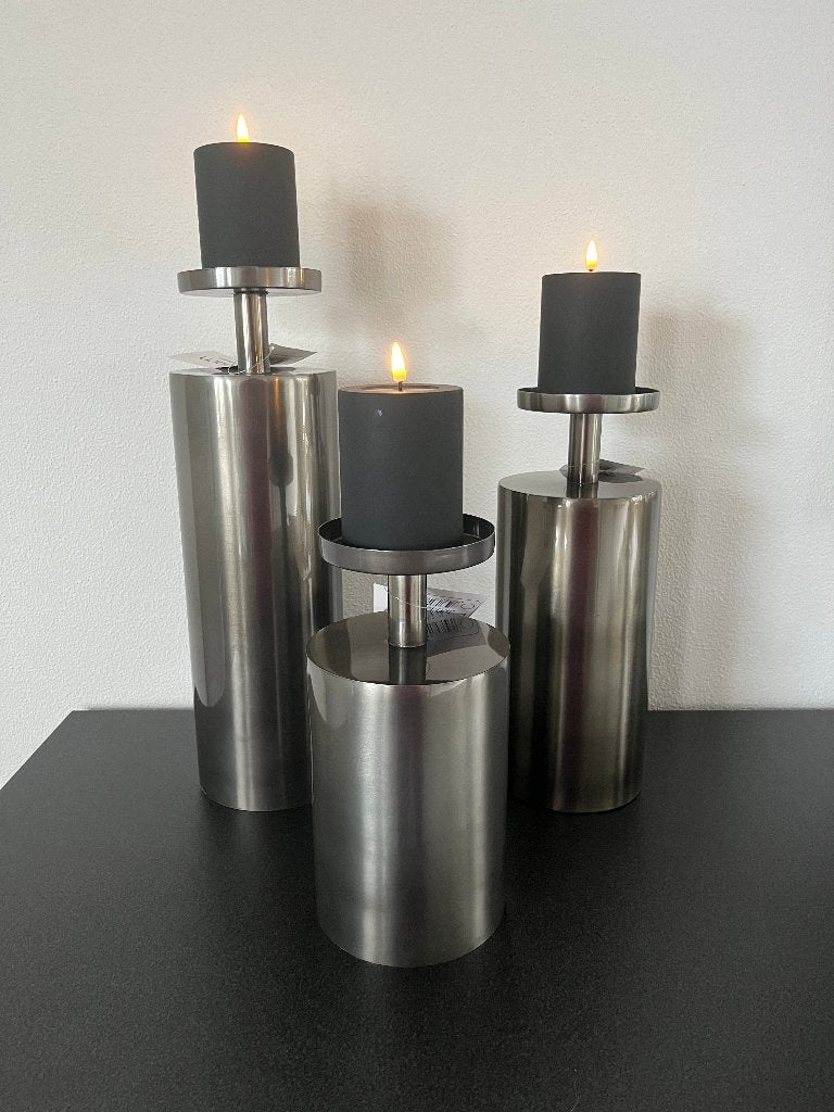 Kayoom kandelaar Helio set-3 Matt Black Nickel Nieuw!, Nieuw, 43 cm, Ophalen of Verzenden, Metaal