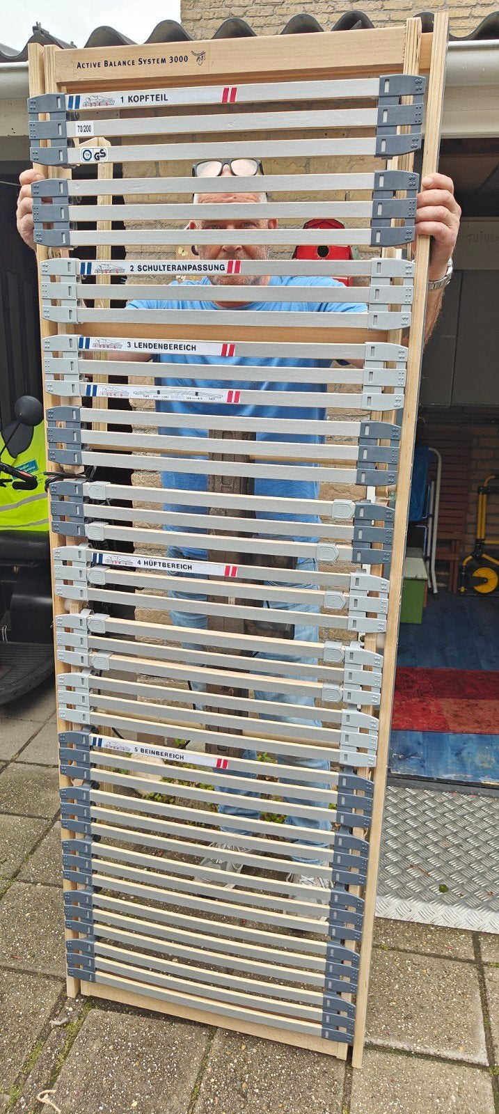 Lattenbodem 70x200 Active Balance System 3000 verstelbaar, Ophalen, Verstelbaar, Zo goed als nieuw, 200 cm