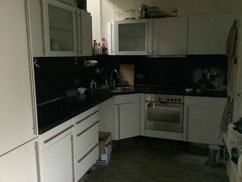 Complete hoekkeuken met inbouwapparatuur, Ophalen, Gebruikt, Wit, Hoekkeuken