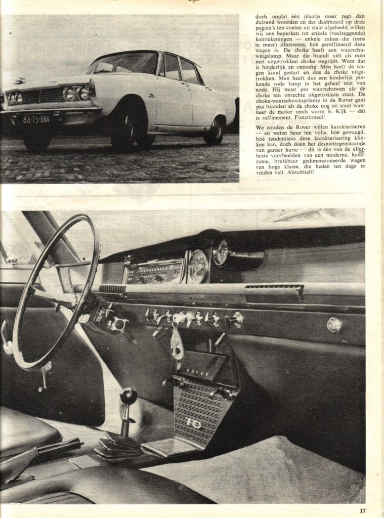 Autovisie test Rover 2000 TC 1966, Ophalen of Verzenden, Gelezen, Overige merken