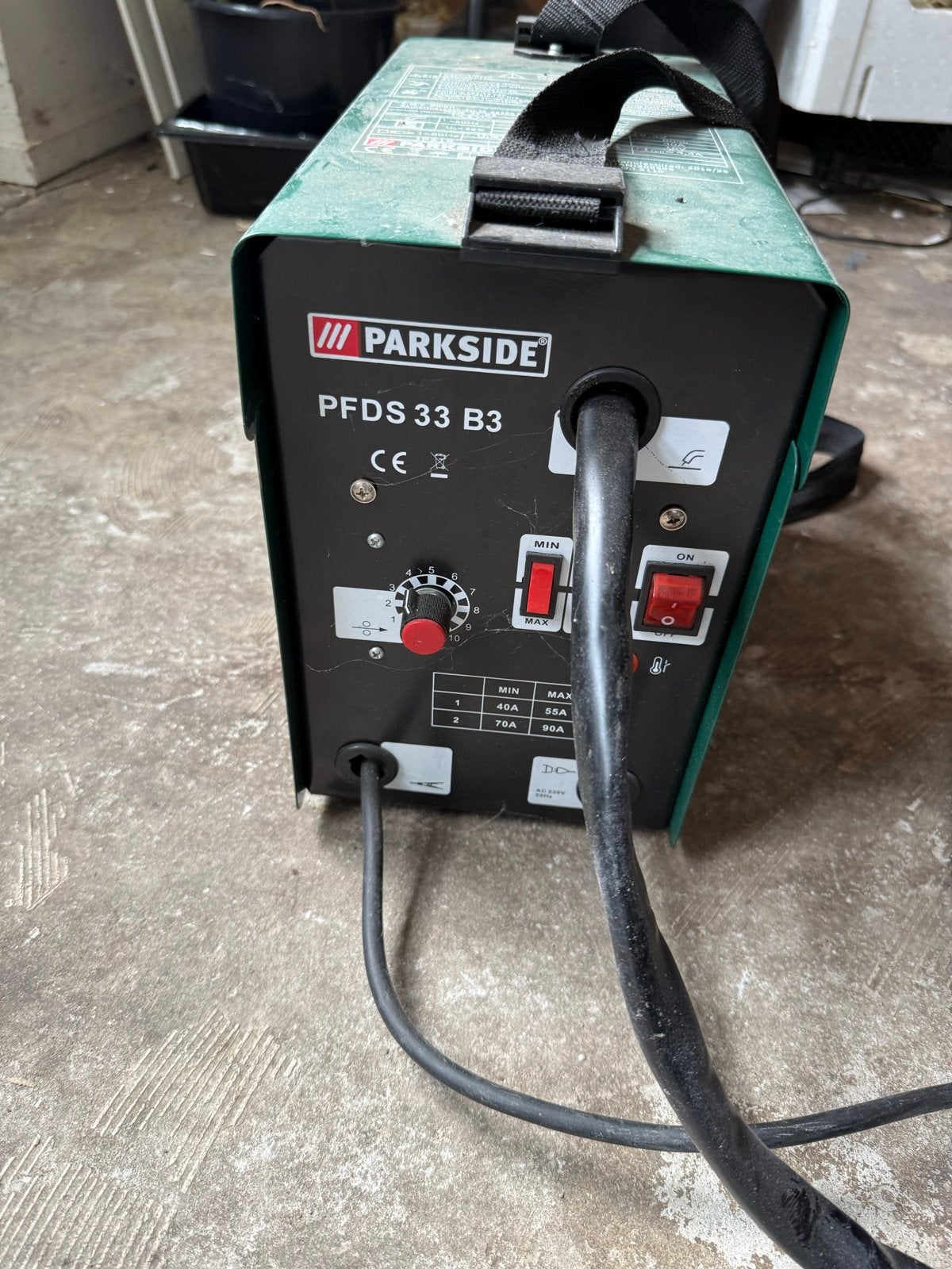 Parkside Lasapparaat PFDS 33 B3, Doe-het-zelf en Verbouw, Ophalen of Verzenden, Gebruikt, Minder dan 150 ampère, Overige typen