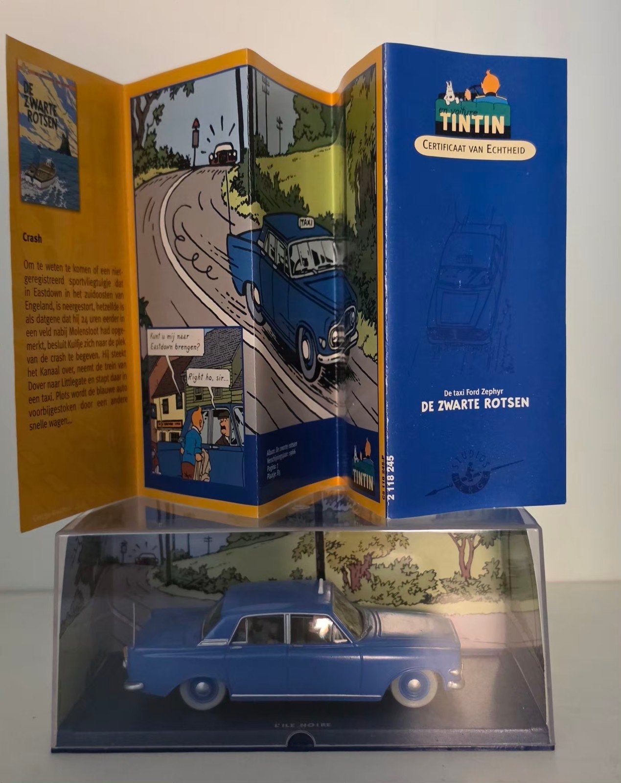 Kuifje De Blauwe Taxi Ford Zephyr MkII - De Zwarte Rotsen, Ophalen of Verzenden, Zo goed als nieuw