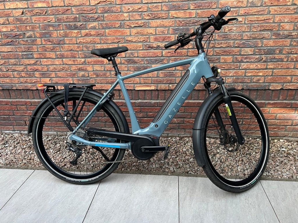 Elektrische Gazelle heren fiets, Ophalen, Versnellingen, Zo goed als nieuw, 57 tot 61 cm