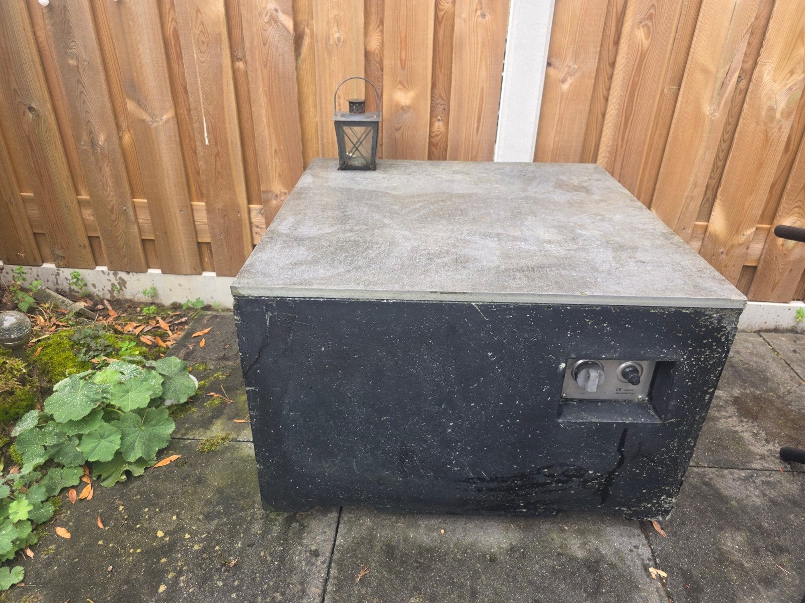 vuurtafel op gas, Ophalen, Gebruikt