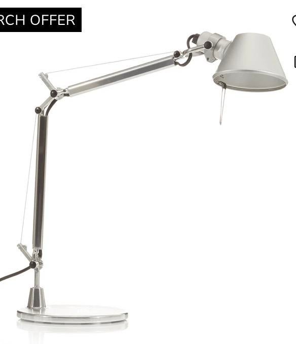 Artemide Tolomeo Bureaulamp - 2 stuks Tijdloos Design, Ophalen of Verzenden, Gebruikt, Metaal, 50 tot 75 cm