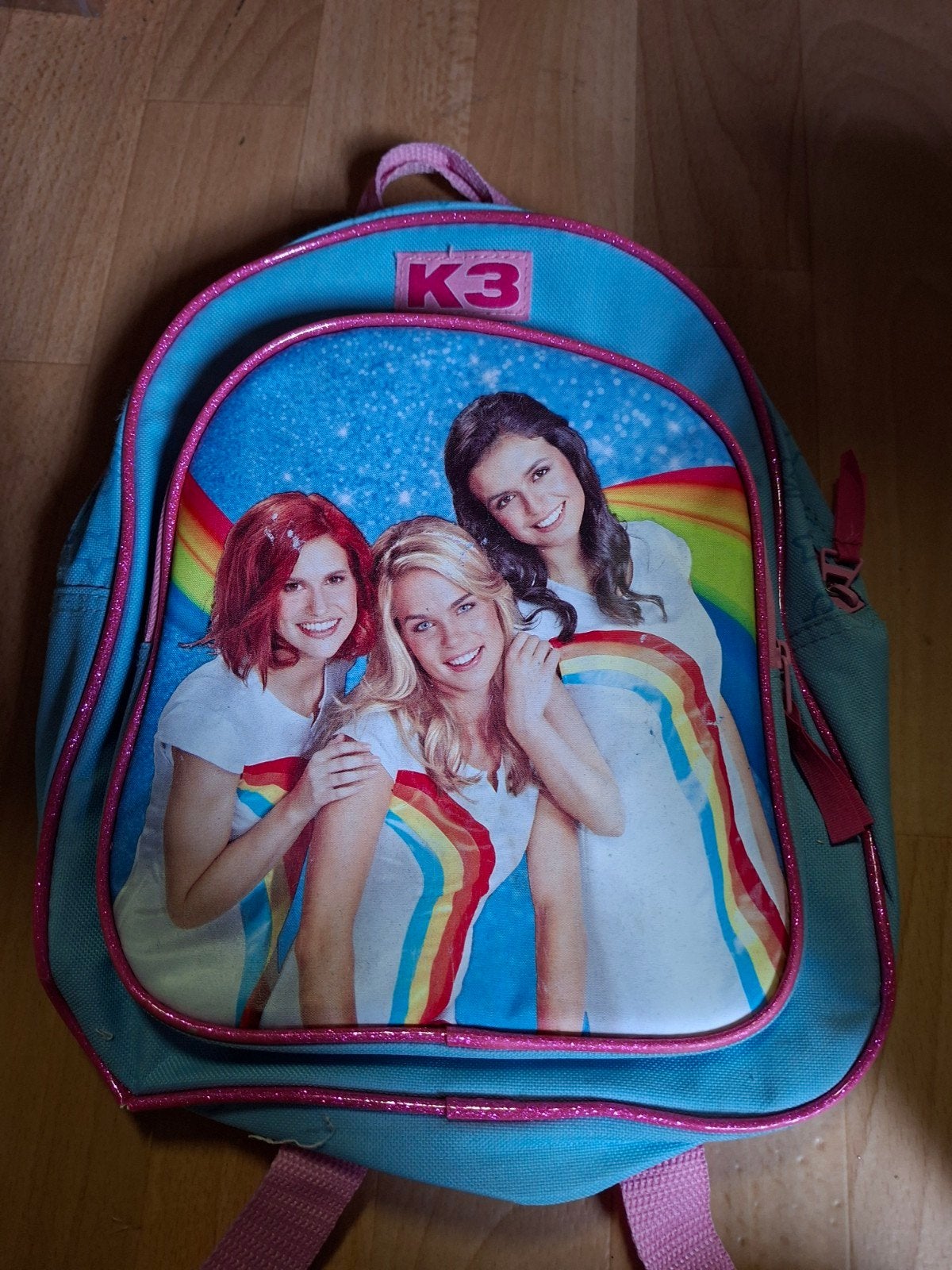 K3 Rugzak - Blauw/Roze met K3-afbeelding, Ophalen of Verzenden, Zo goed als nieuw, Blauw, Rugtas
