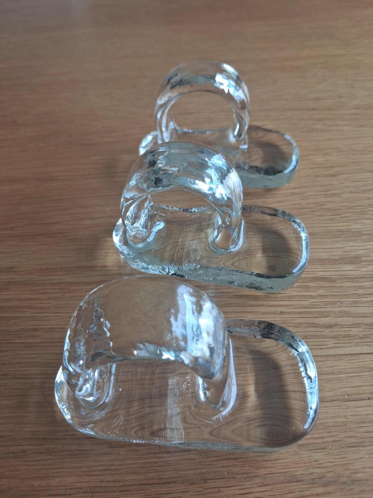 3 MOOIE SERVETRINGEN VAN GLAS NIEUW!, Glas of Glazen, Nieuw, Ophalen of Verzenden, Glas