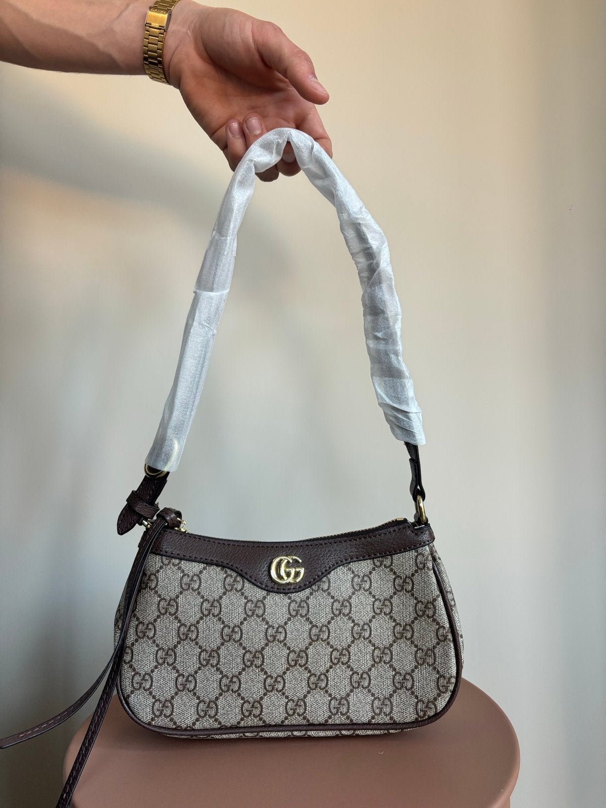 Gucci Ophidia Mini. (gloednieuw.), Ophalen of Verzenden, Nieuw, Bruin, Schoudertasje