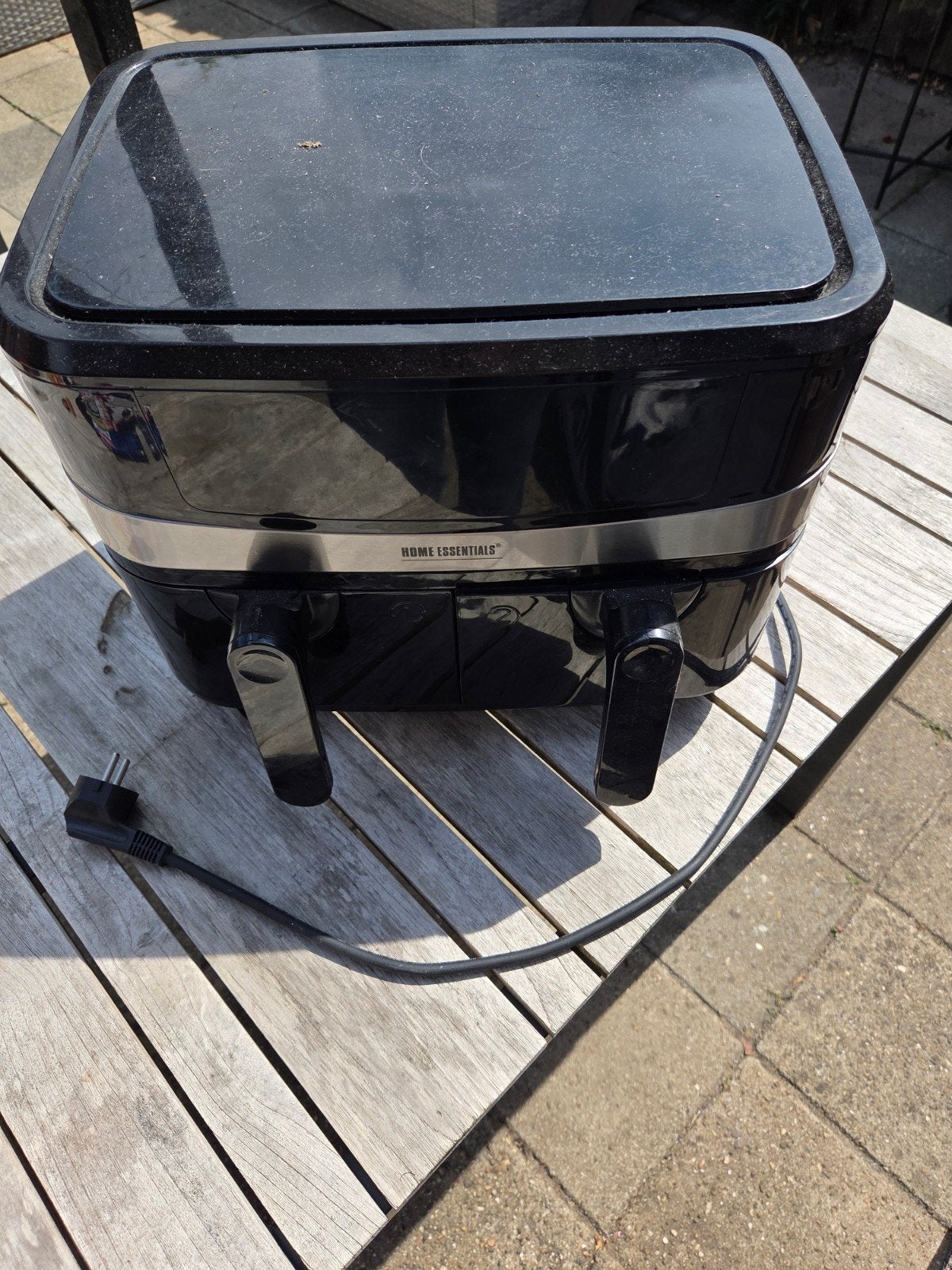 Home Essentials Airfryer met dubbele mand, Witgoed en Apparatuur, Airfryers, Gebruikt, Airfryer, 1500 gram of meer, Ophalen of Verzenden