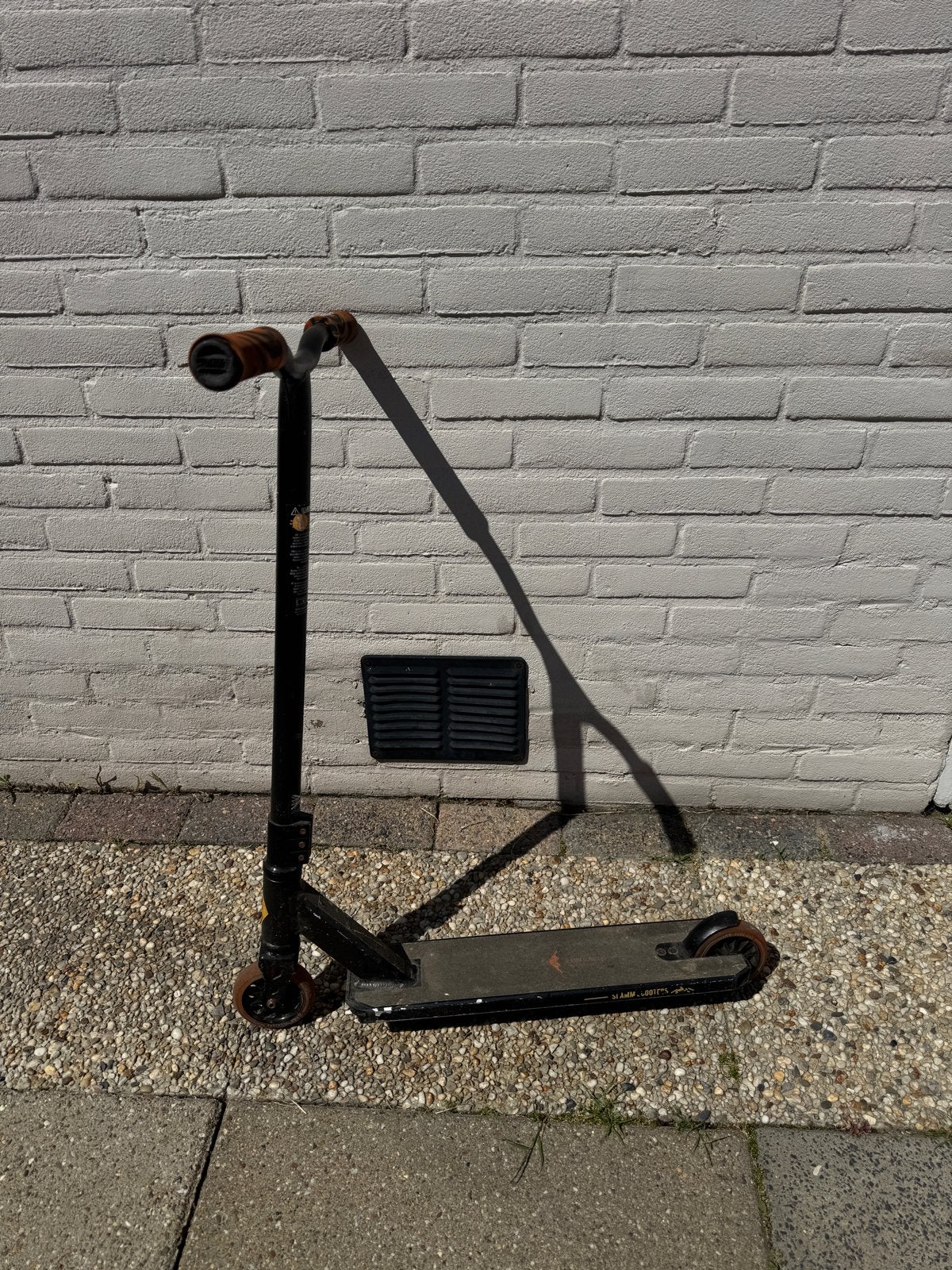 Stuntstep Slamm Scooters zwart/oranje, Fietsen en Brommers, Steps, Ophalen, Gebruikt, Gewone step