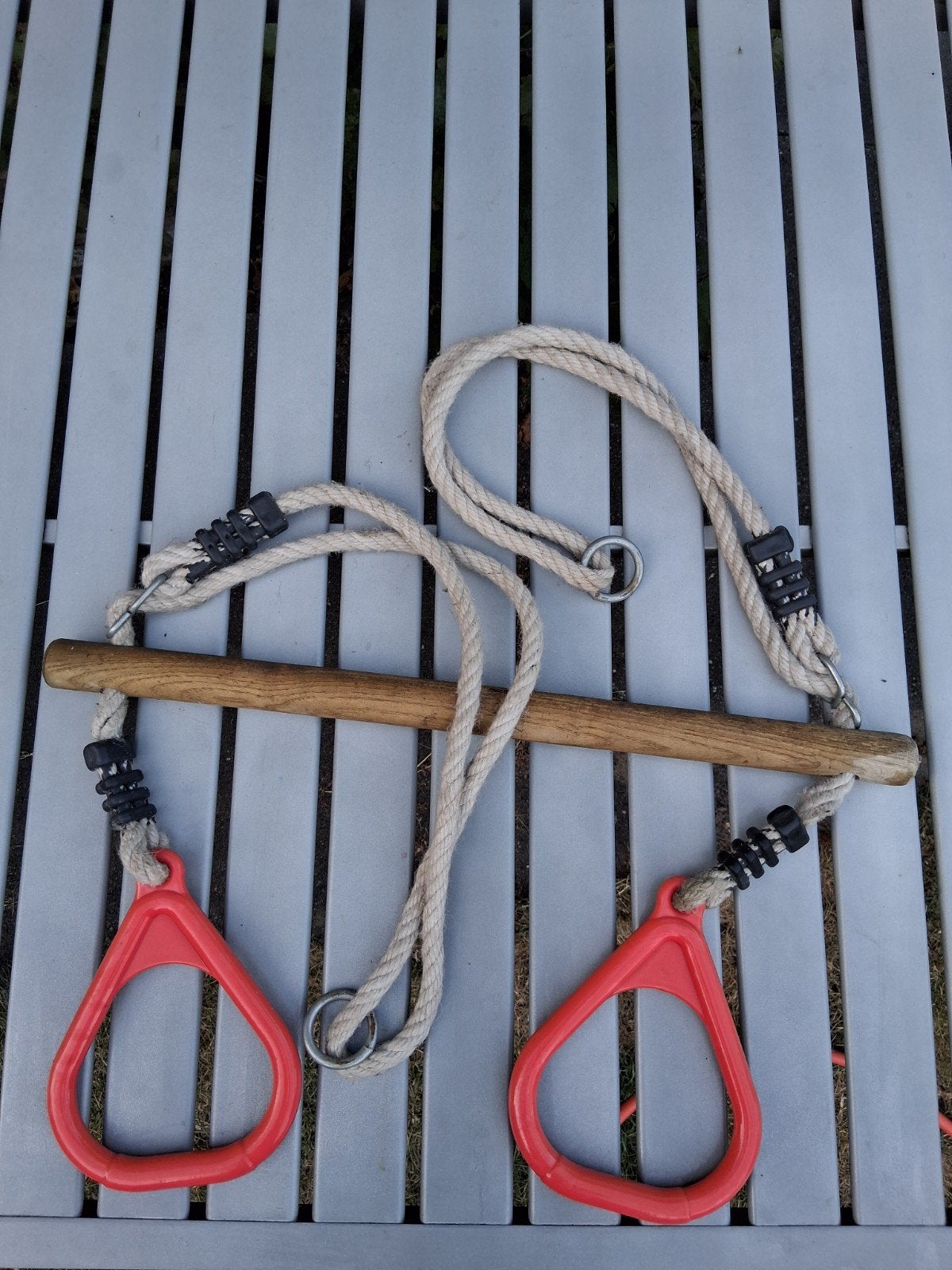 Schommelset met ringen / trapezestok speeltoestel, Ophalen, Gebruikt, Schommel