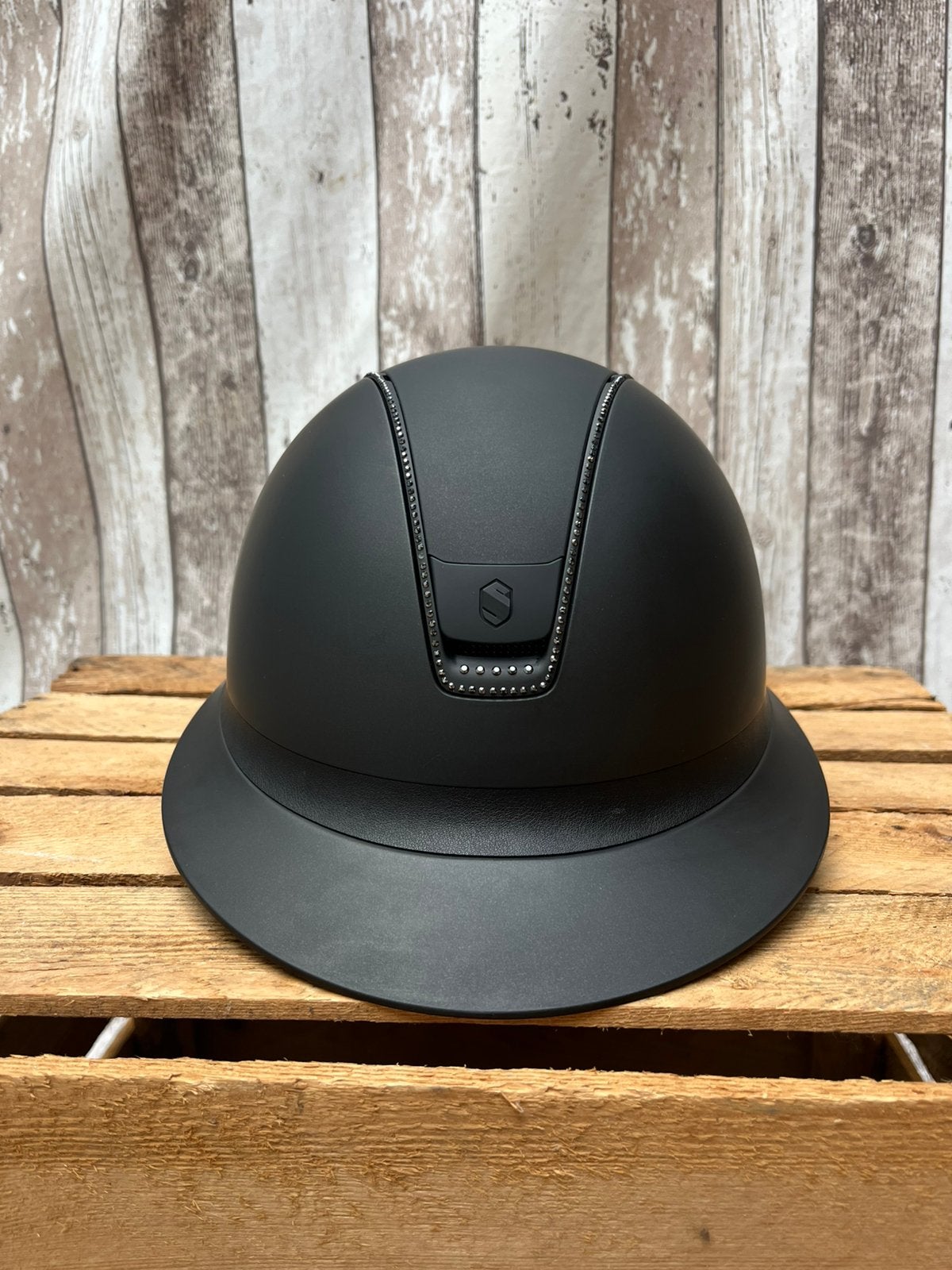 Samshield miss shield 2.0 300 swarovski maat M, Dieren en Toebehoren, Ophalen of Verzenden, Zo goed als nieuw, Rijhelm/cap, Zwart