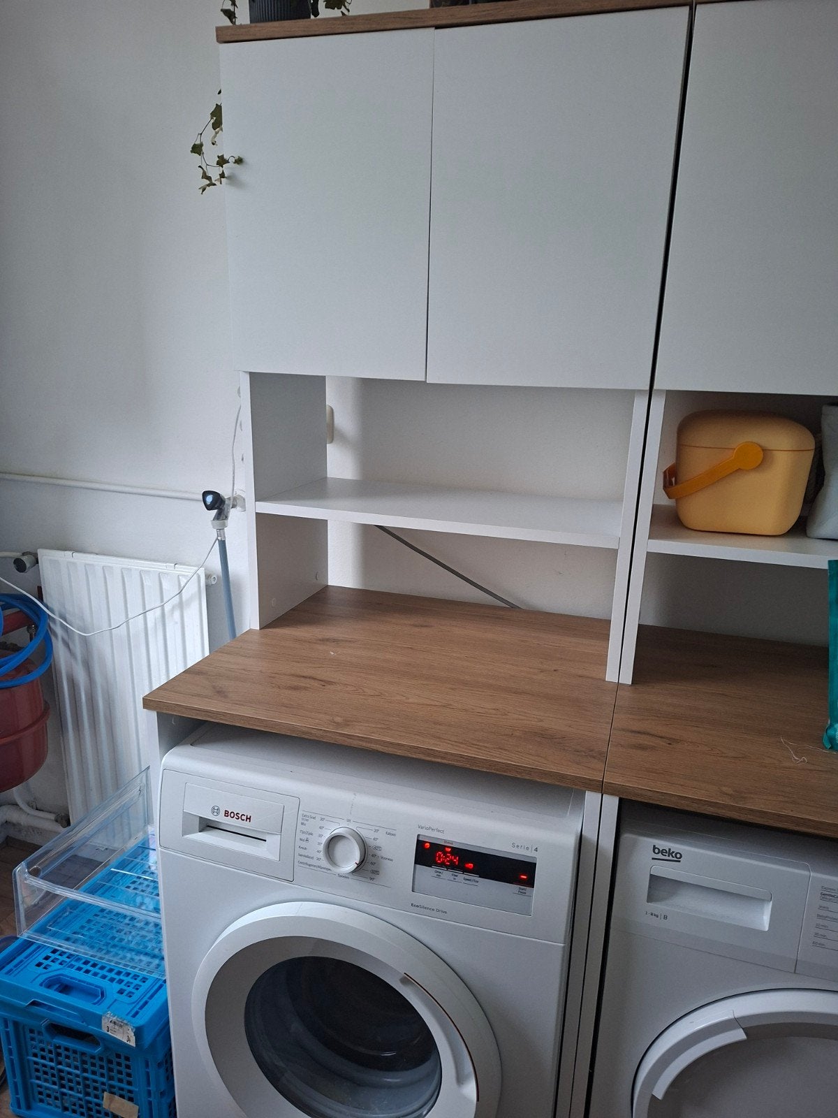 2x Wasmachinekast met werkblad en opbergruimte, Huis en Inrichting, Ophalen, Zo goed als nieuw