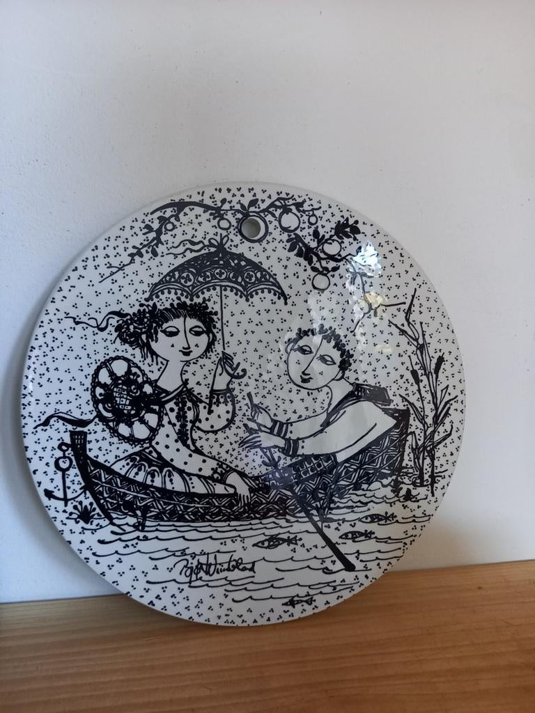 Deense Björn Wiinblad plaquette Juli, Antiek en Kunst, Kunst | Designobjecten, Ophalen of Verzenden