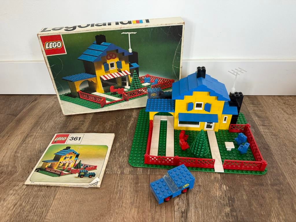 Vintage LEGO Legoland Huis met Tuin (Set 361) - Compleet, Kinderen en Baby's, Speelgoed | Duplo en Lego, Gebruikt, Lego, Ophalen of Verzenden