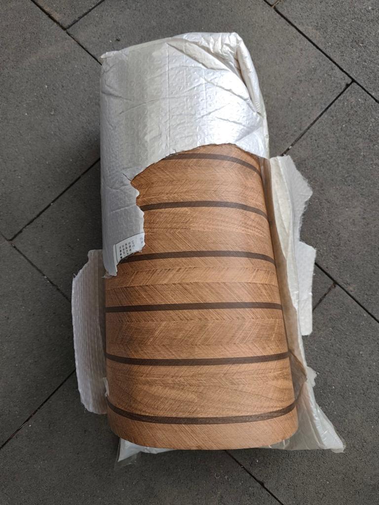 2 Rollen Foam Behang Hout Imitatie - 8m² Totaal, Ophalen, Minder dan 10 m², Bruin, Hout imitatie