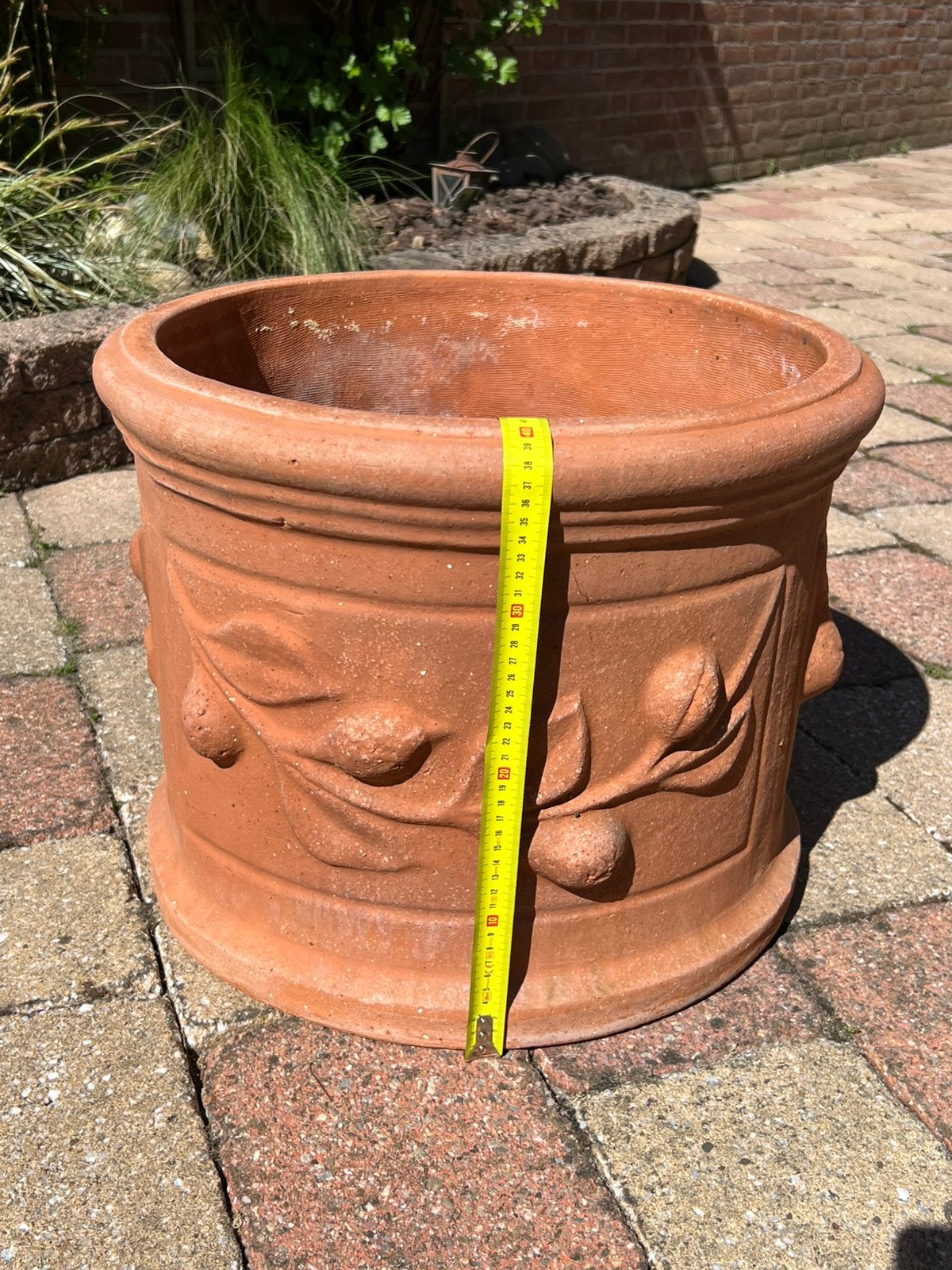 Terracotta pot Lemon style, Ophalen, Steen, Rond, Zo goed als nieuw