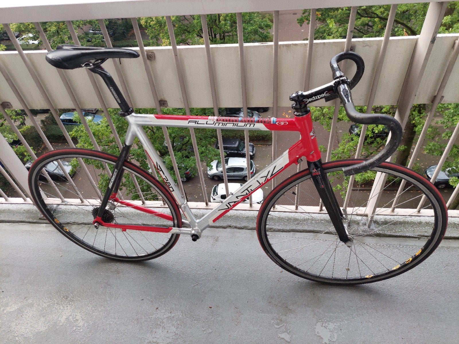 Van Tuyl VT240 Alu-Carbon Frameset 58CM Racefiets met Wielen, Ophalen, Frame, Gebruikt, Van Tuyl