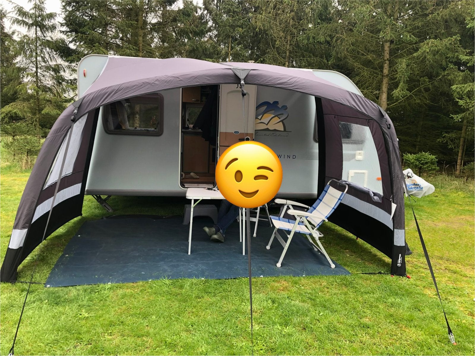 Opblaasluifel Obelink met twee extra tubes. ., Ophalen, Zo goed als nieuw