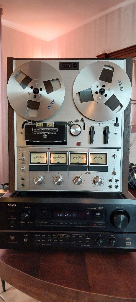 Akai 202D-SS Quadro Tape-deck + Denon versterker