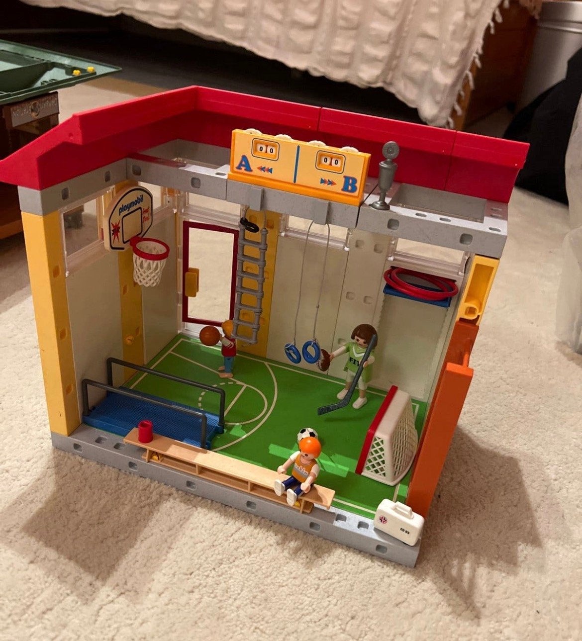 Playmobil Gymzaal met Sportaccessoires en Figuren, Ophalen of Verzenden, Zo goed als nieuw, Jongen of Meisje