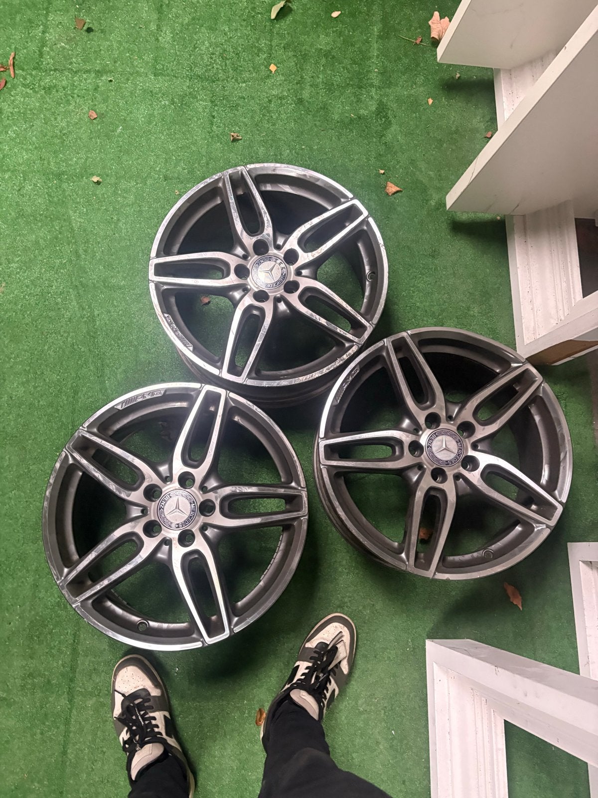 3x Mercedes-Benz AMG 18 inch lichtmetalen velgen, Ophalen, Gebruikt
